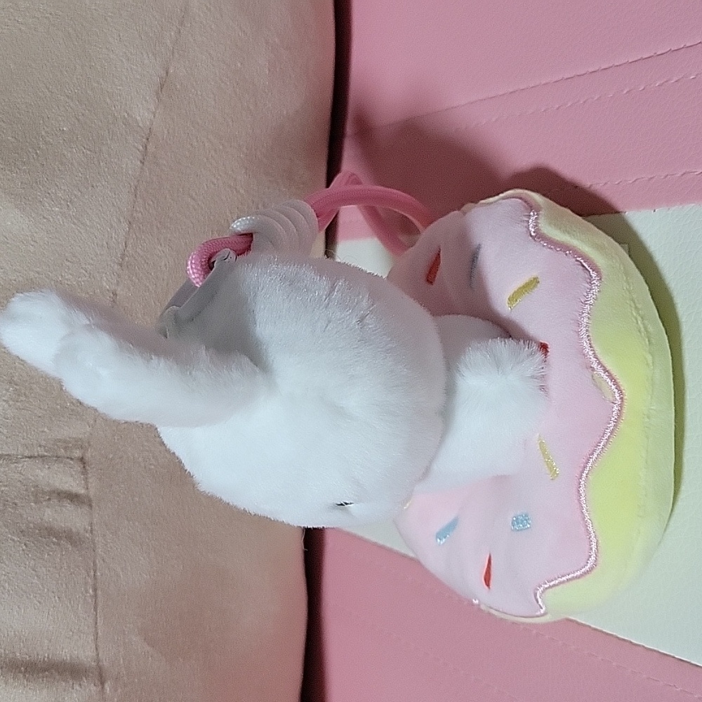 NWOT White Miffy Bunny Plush with Pink Donut Cushion Blind Box Collectible - Picture 3 of 5